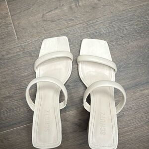 Schutz White Sandals